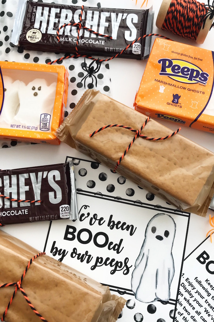 Spooky Halloween Boo S'mores Kits with Free Printable - Giggles Galore