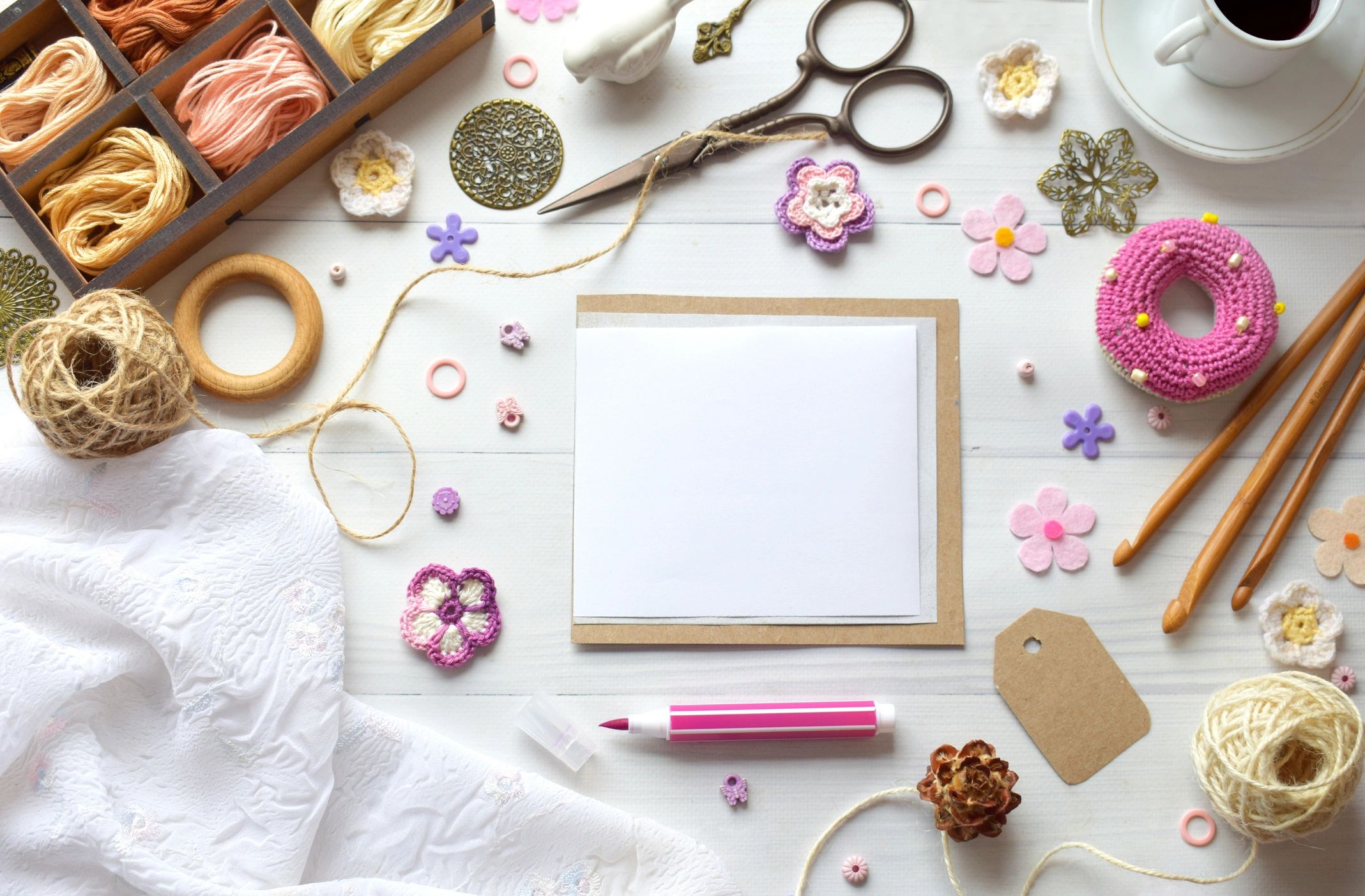 DIY crafts workspace